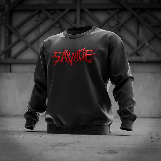 Savage Red Gothic Crewneck Sweatshirt
